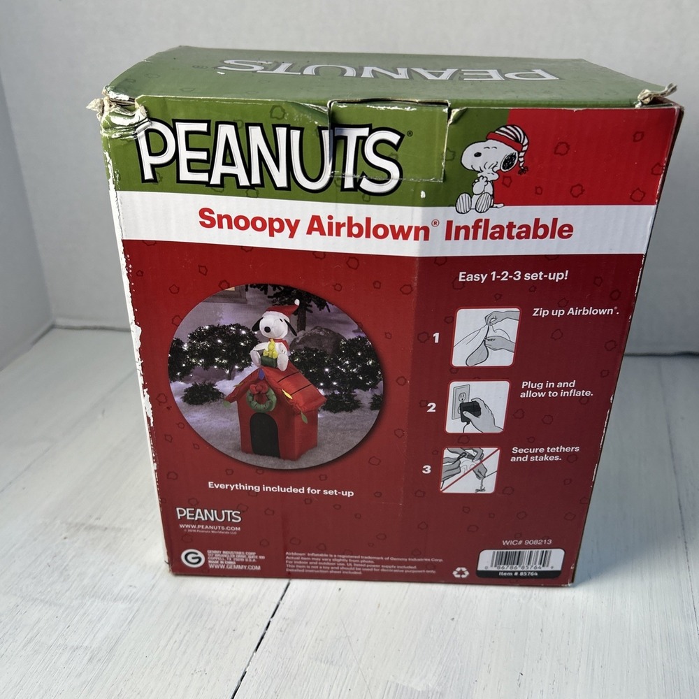 Gemmy 4' Airblown Lighted Peanuts Snoopy Christmas Inflatable 1257‎ - Picture 3 of 8
